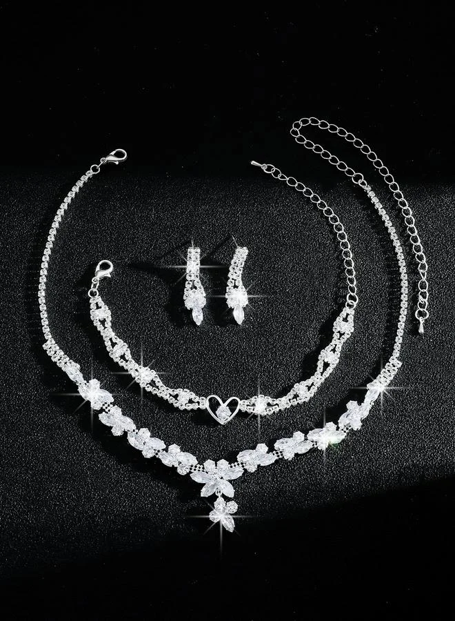 Take Two  3-Piece Embellished Necklace, Bracelet And Earrings Jewelry Set for Women | Best Price UAE